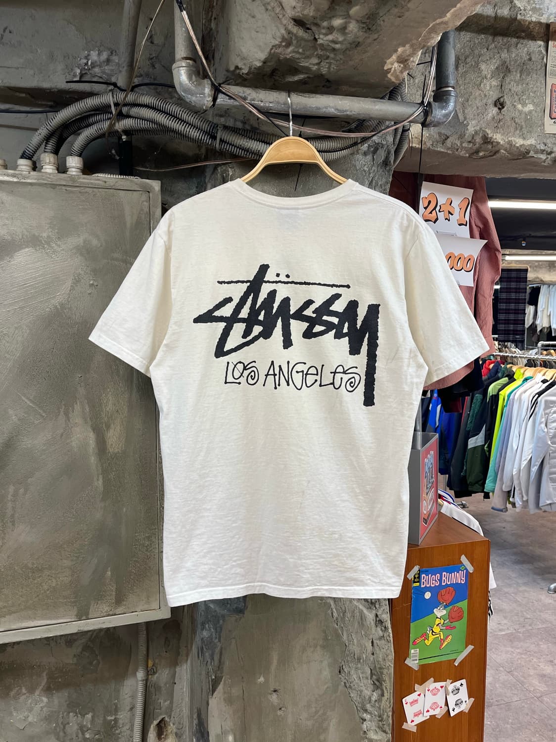 스투시 로스엔젤레스 반팔티 화이트 M #csz2997 상품이미지1