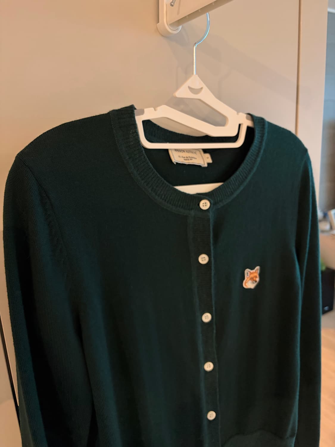 메종키츠네 폭스헤드 가디건 딥그린 S 상품이미지4