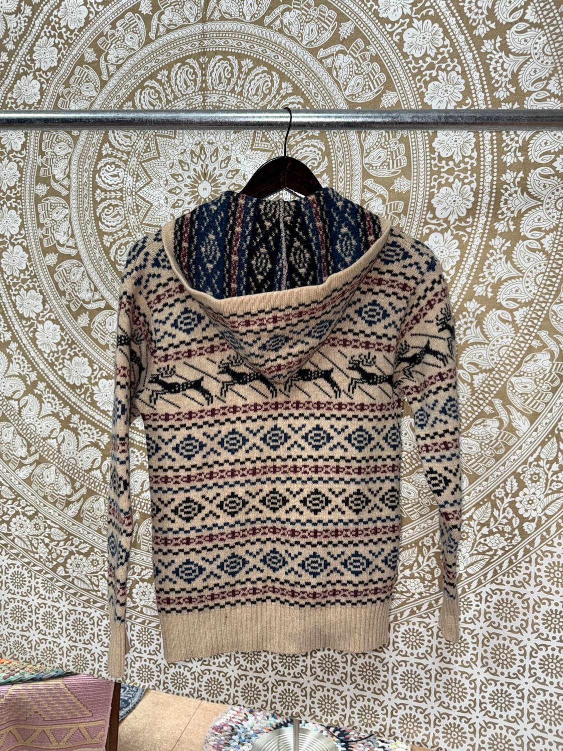 빈티지 여성 에스닉 니트 후드집업  상품이미지5