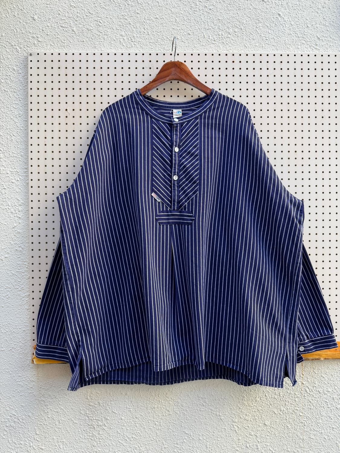 1980s modAS GERMAN NAVY BLUE 피셔맨스목셔츠 상품이미지1