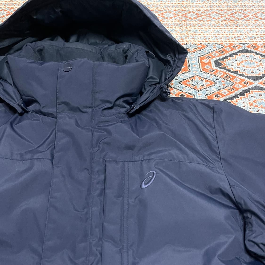 아식스 네이비 구스다운 패딩점퍼 남성100 상품이미지4