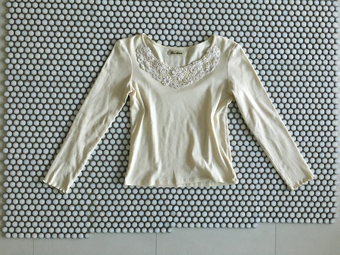 lace collar long sleeve 상품이미지1