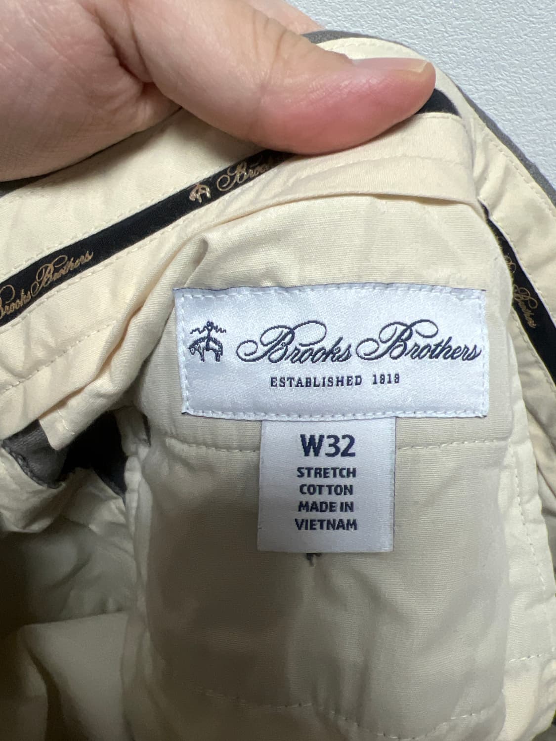 미사용 신품) 브룩스브라더스 워시드 스트레치 치노 그레이 32인치 상품이미지3