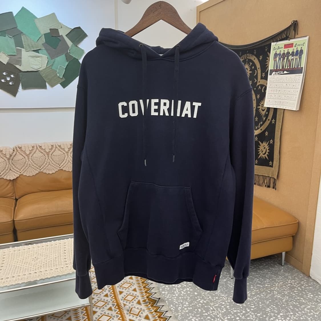 커버낫 올드스쿨 캐주얼 빈티지 스펠로고 후드티 L C11068 상품이미지3