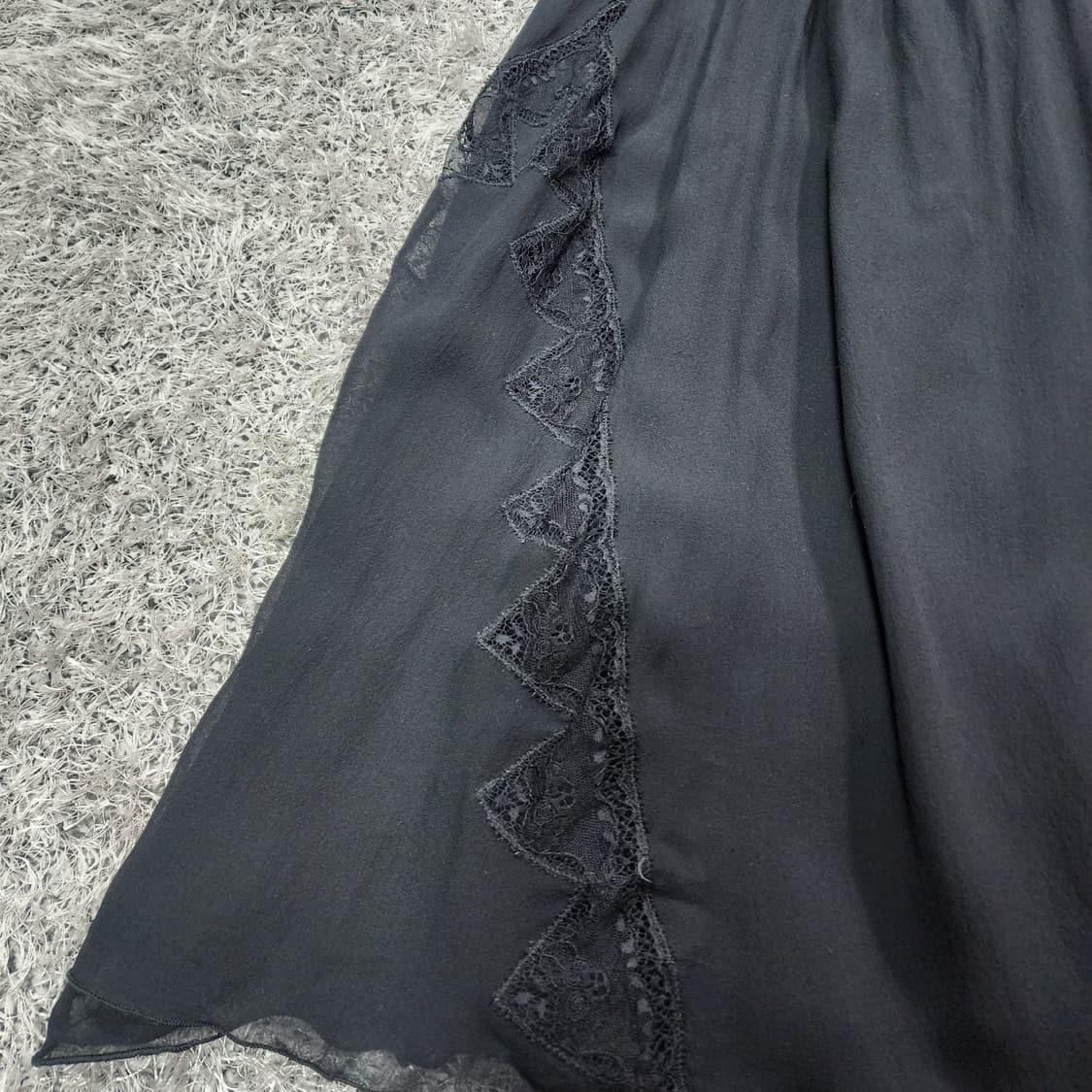 블루마린 실크 끈나시 원피스 42 상품이미지4