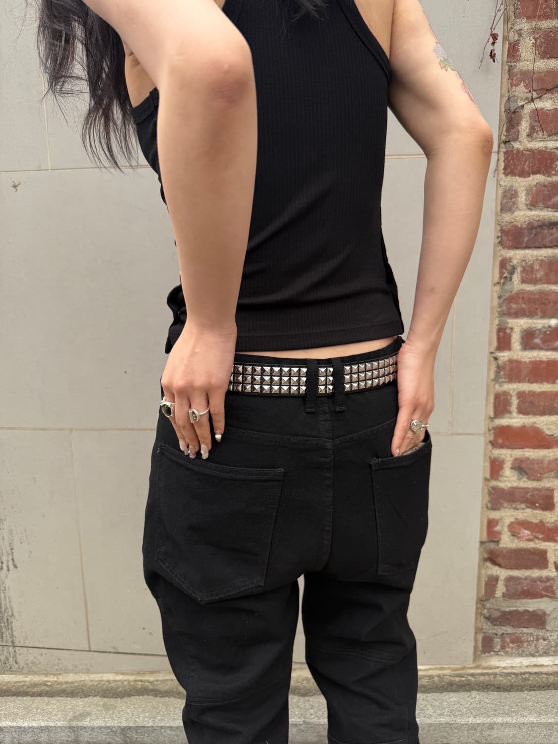 [os] 빈티지 스터드 벨트 상품이미지3