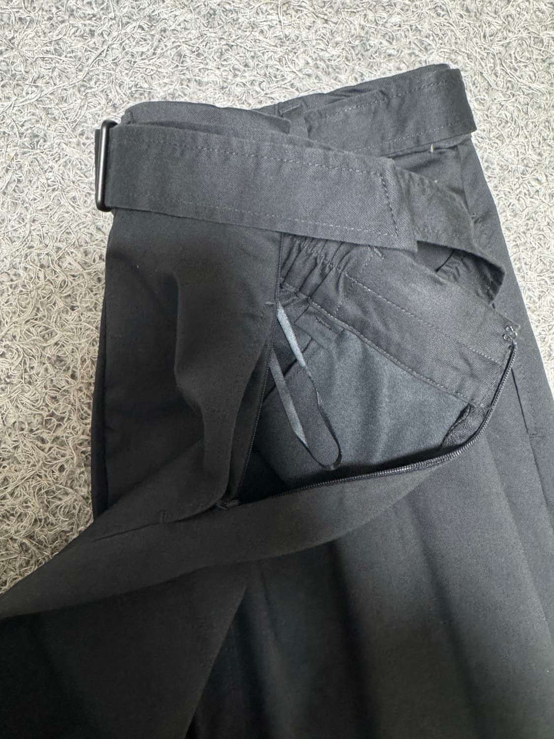 유니클로 코튼 벨티드 플레어 스커트 차콜m 상품이미지6