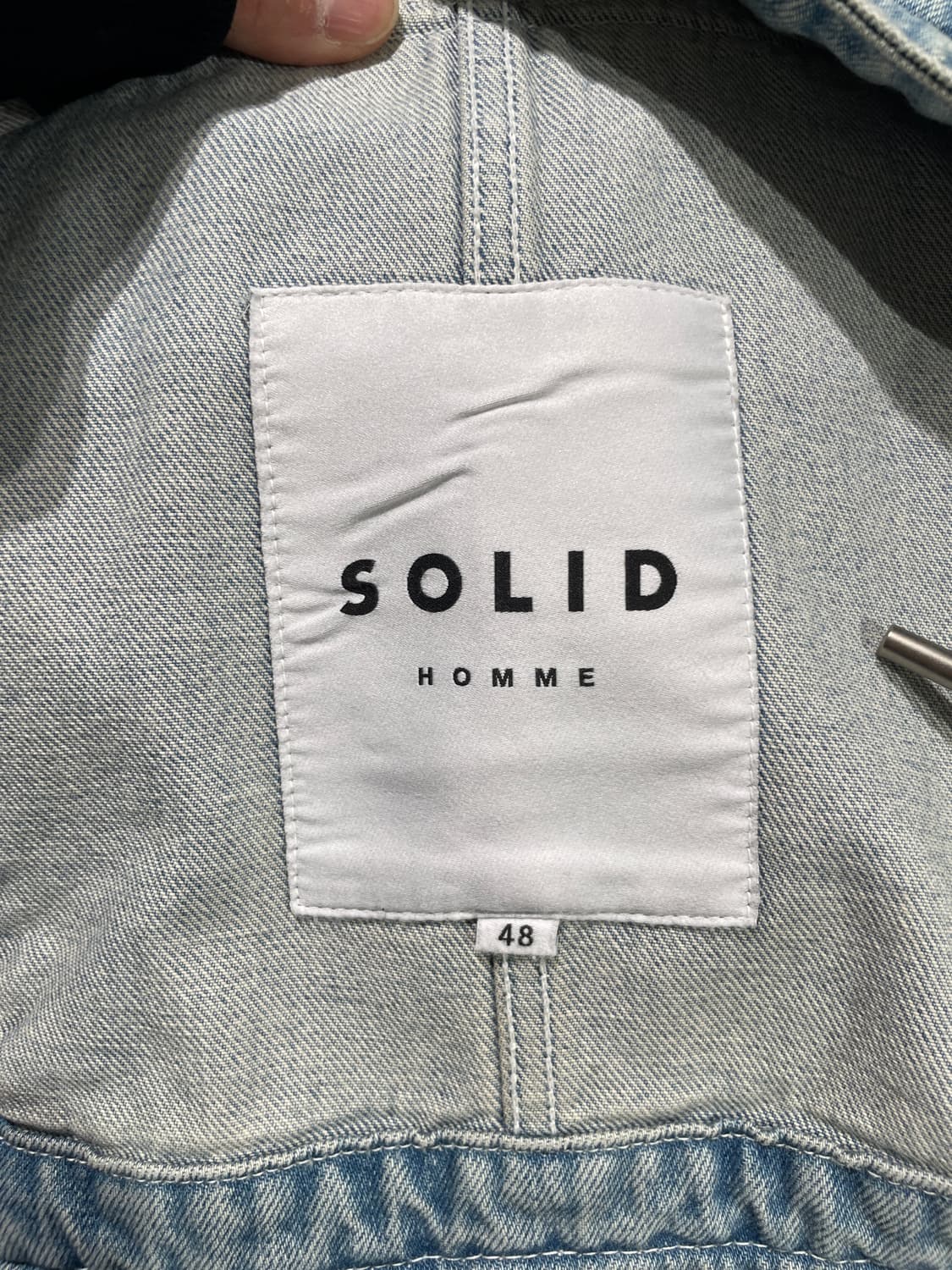 솔리드 옴므 21S/S 연청 히든 버튼 데님 자켓 상품이미지7