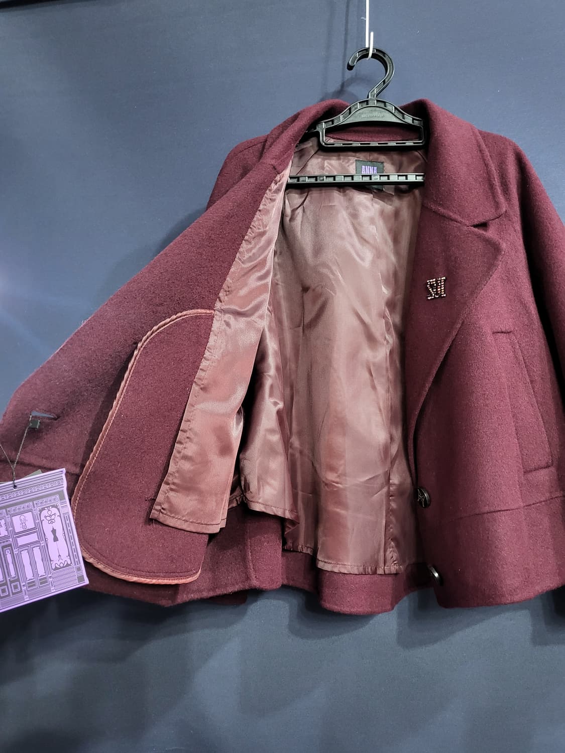 안나수이 밍크앙고라 블렌딩 헨드메이드 코트 상품이미지6