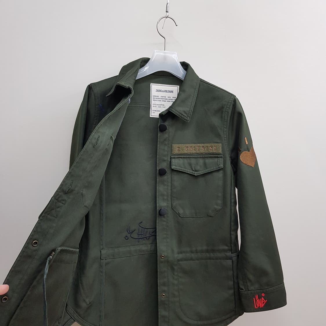 쟈딕앤볼테르 아트 패치 밀리터리 자켓 XS사이즈 상품이미지8