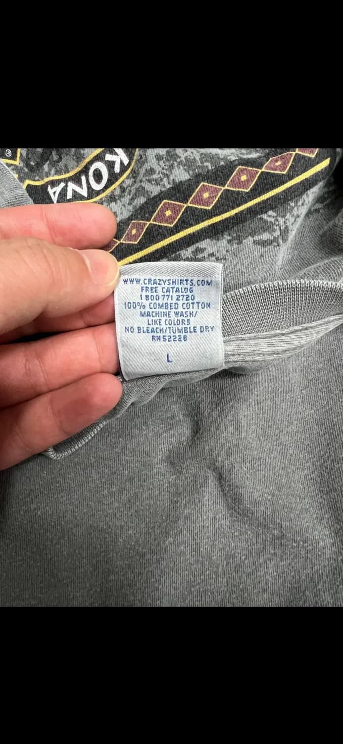 T-260 KONA CRAZY SHIRTS 그레이 프린팅 반팔티셔츠 L 상품이미지4