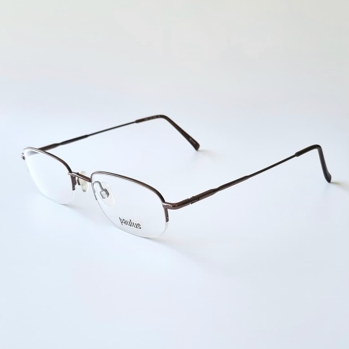 데드스탁  클래식 브라운 반무테 안경테 상품이미지3