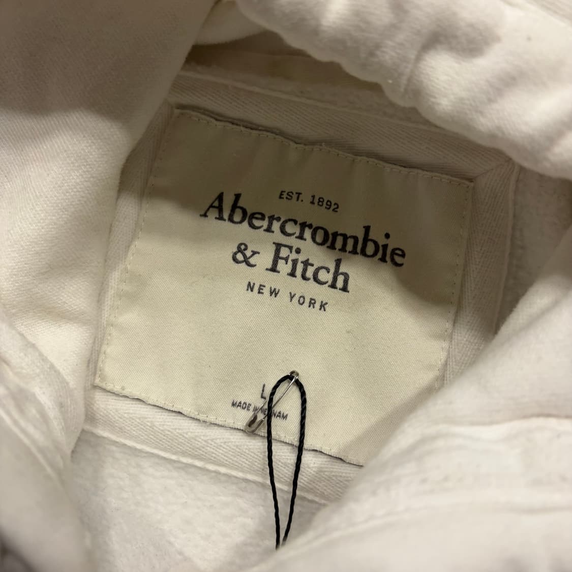 [L] 아베크롬비 민트 화이트 후드집업 D830 상품이미지5