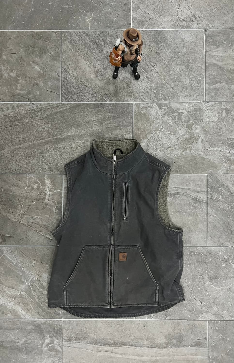 (L)칼하트 셰르파 넥 조끼베스트 V33 GVL 그래블 상품이미지1