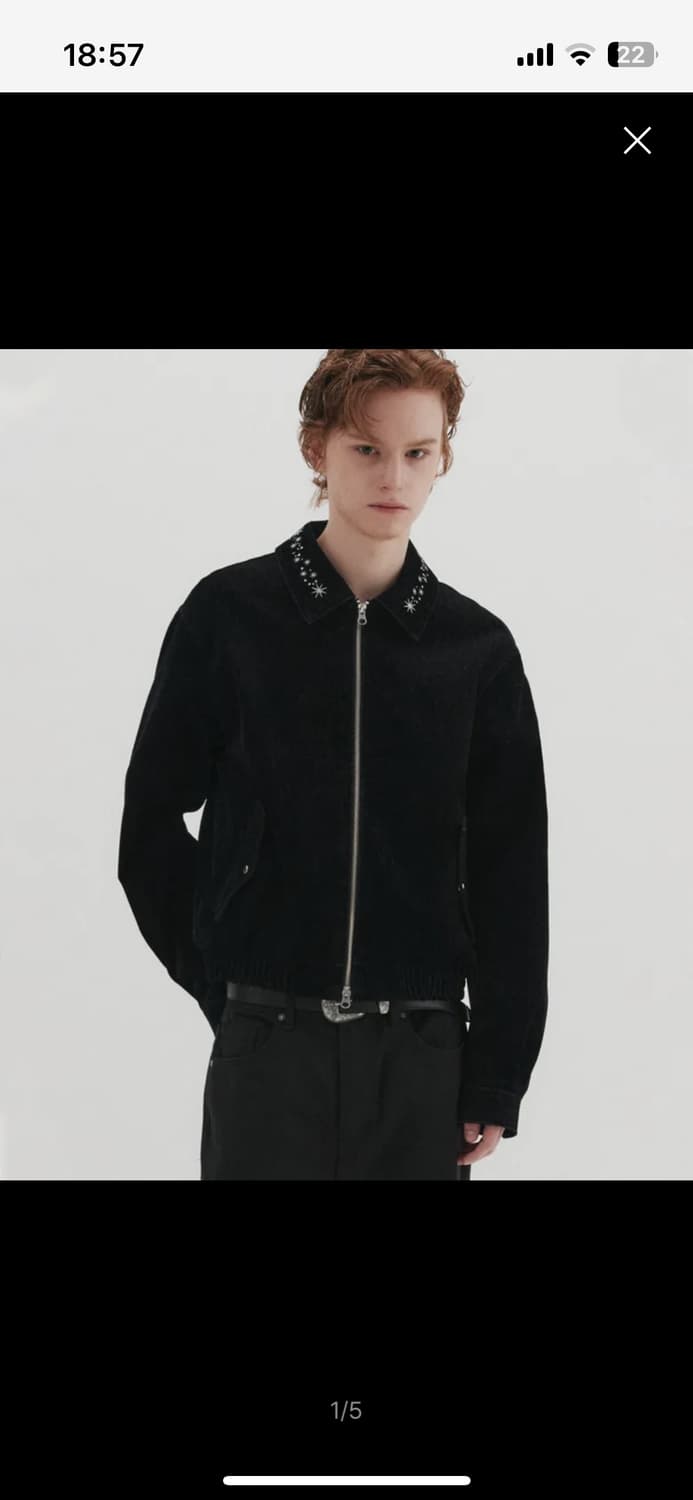 DNSR 디앤에스알 엠브로이드 벨벳 데님 자켓 상품이미지1