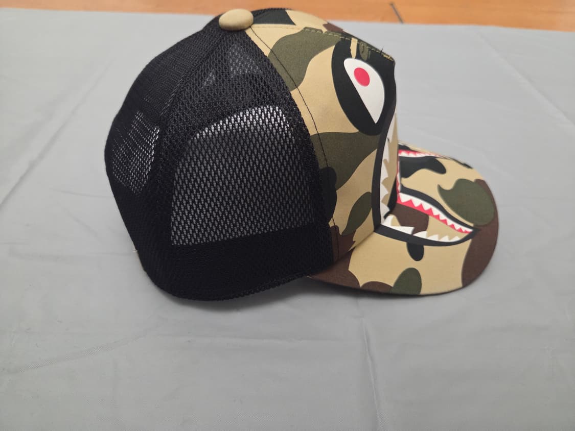 베이프 샤크 메쉬 볼캡 황계 스냅백 상품이미지4