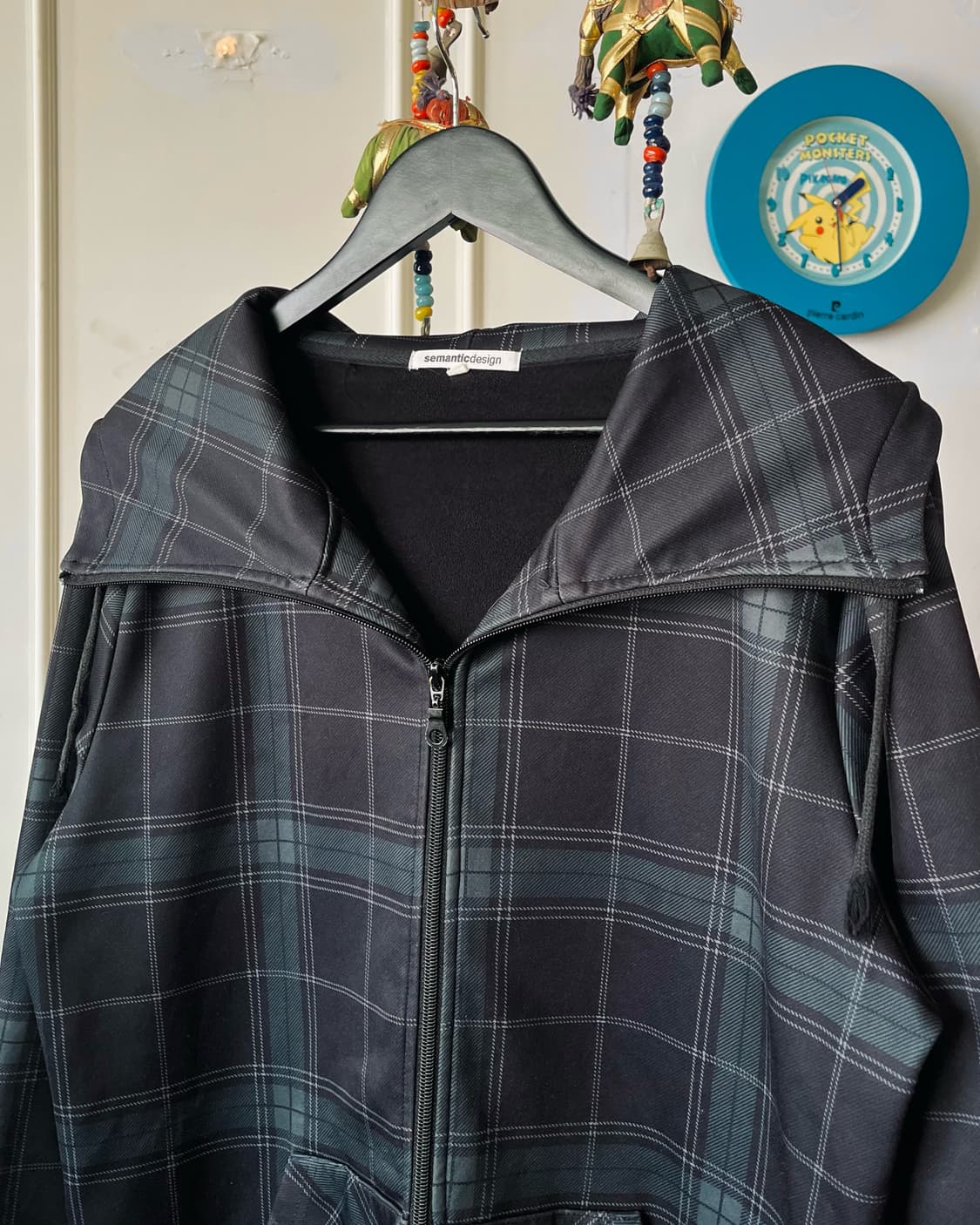 SemanticDesign High Neck Check Hood Zip 상품이미지5