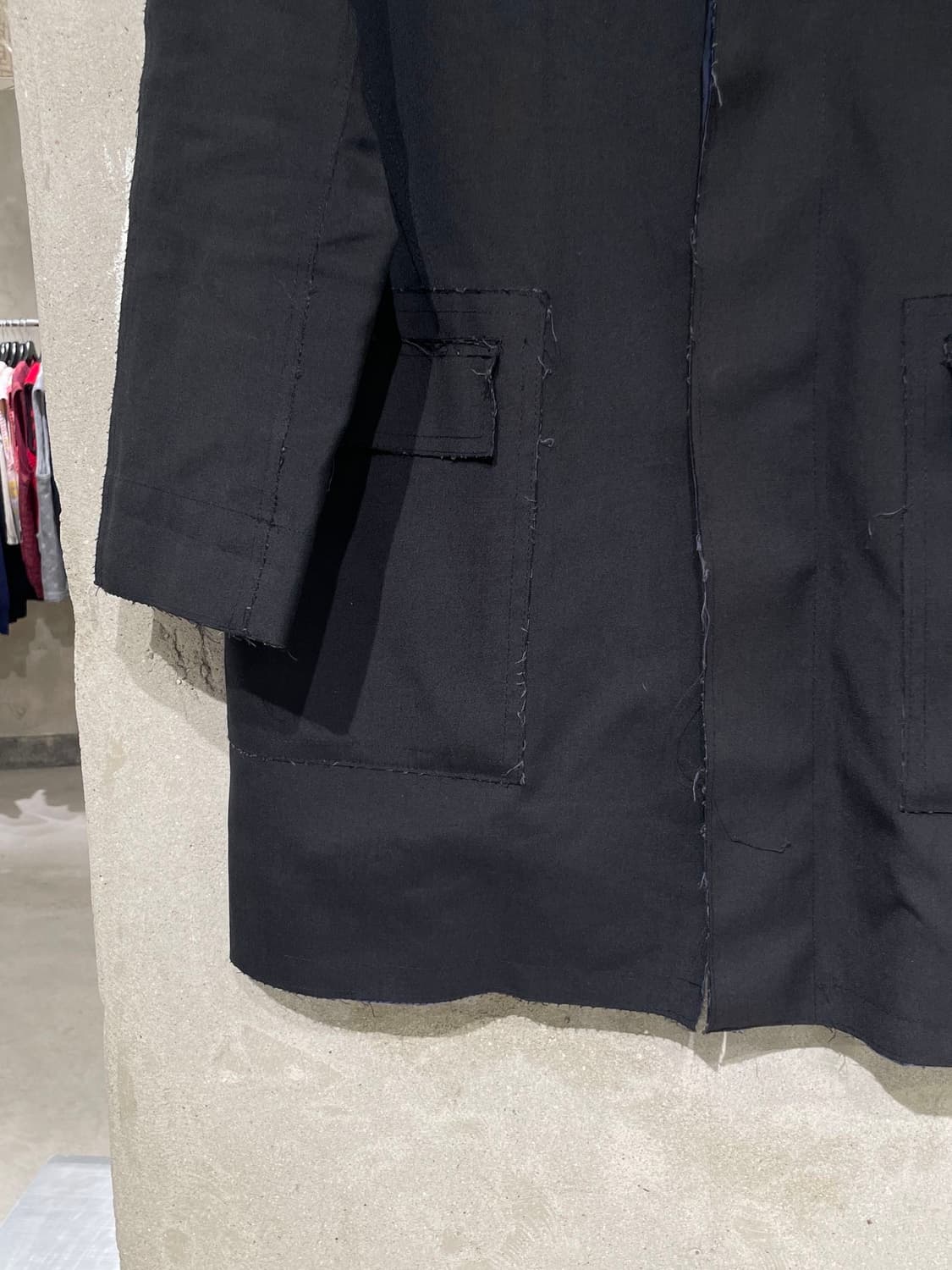 지스타 로우 히든 버튼 로우 데님 롱 자켓 상품이미지4