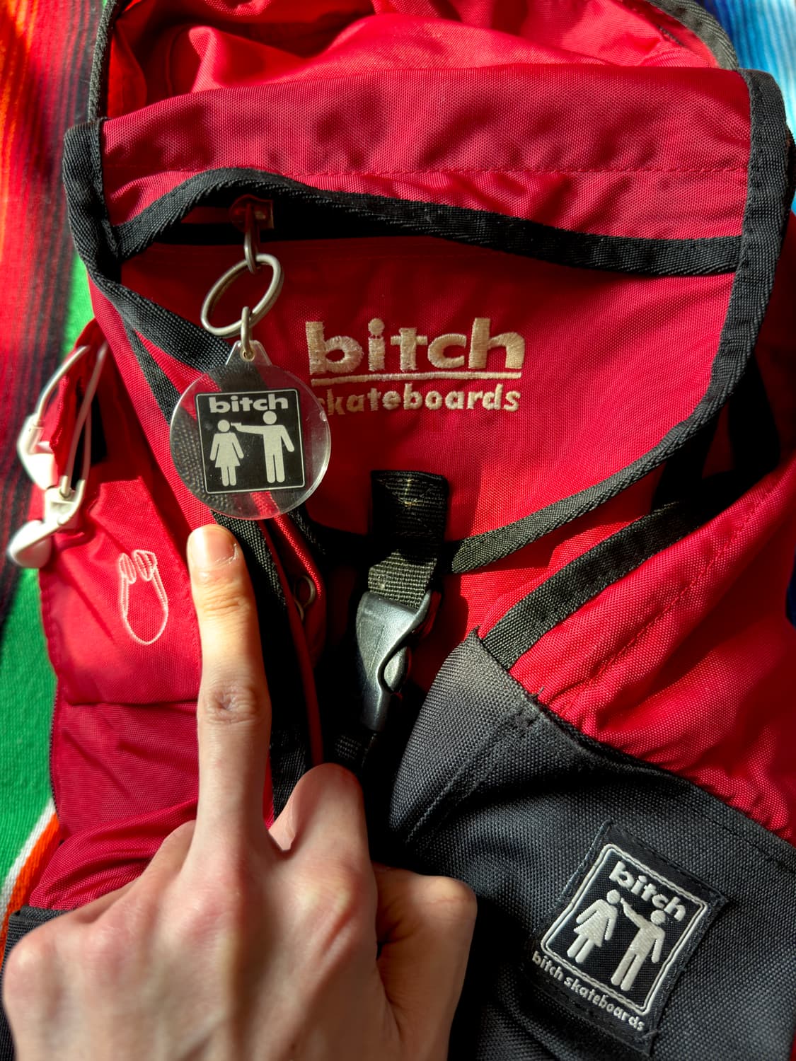 90s Bitch skateboards keyring backpack 상품이미지1