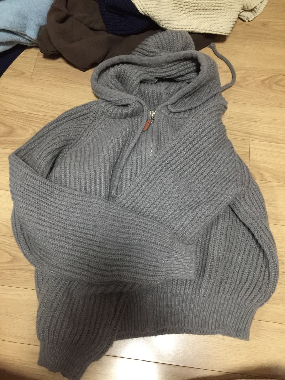 니트후드집업 상품이미지1