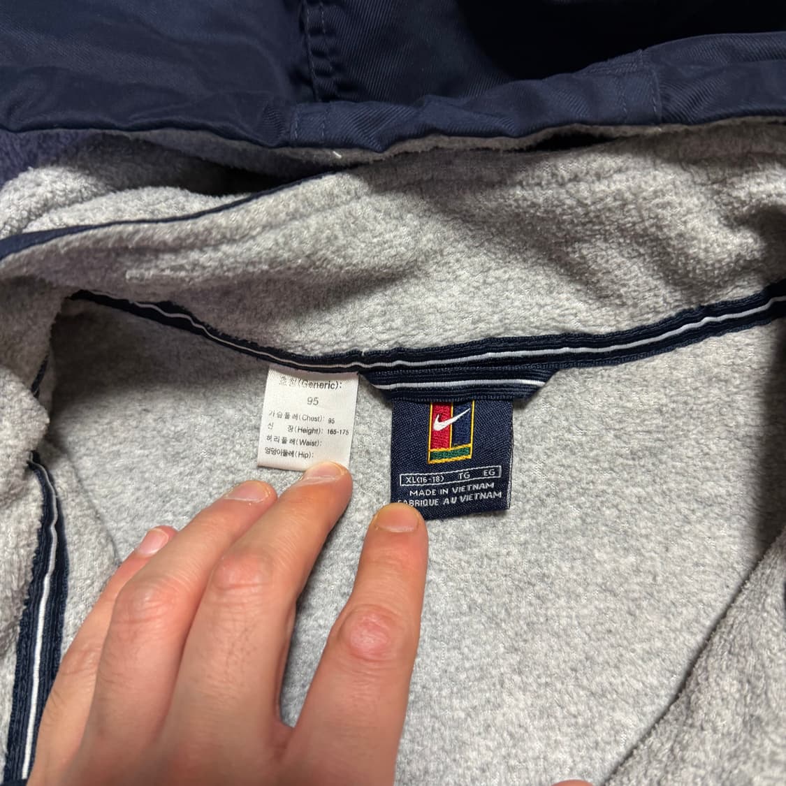 나이키 올드스쿨 기모 바람막이 자켓 상품이미지2