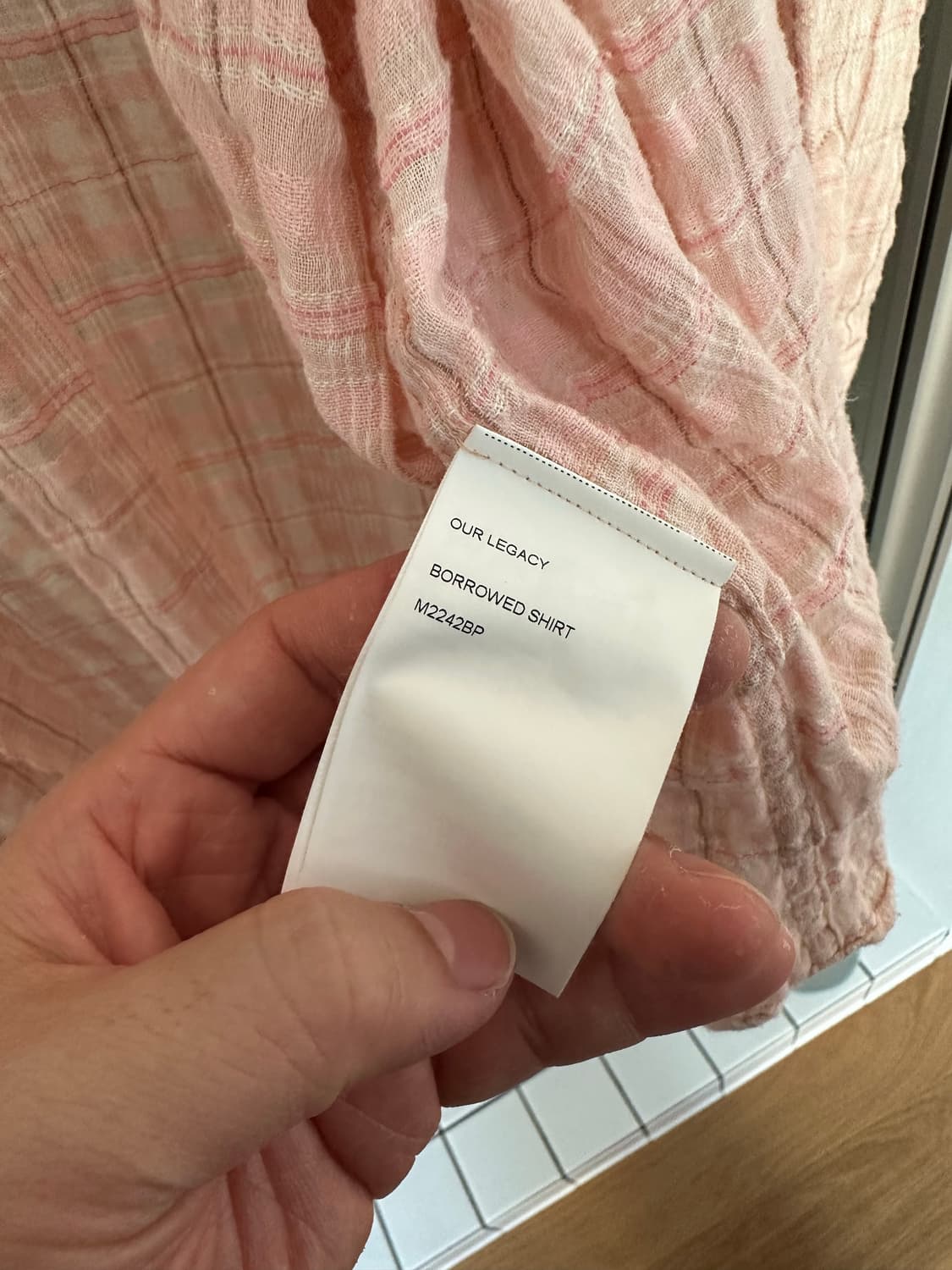 [48]아워레가시 버로우드 셔츠 핑크 상품이미지5