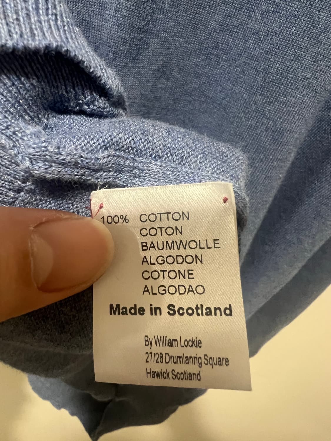 William Lockie 윌리엄로키 Pure Cotton Knit 상품이미지4