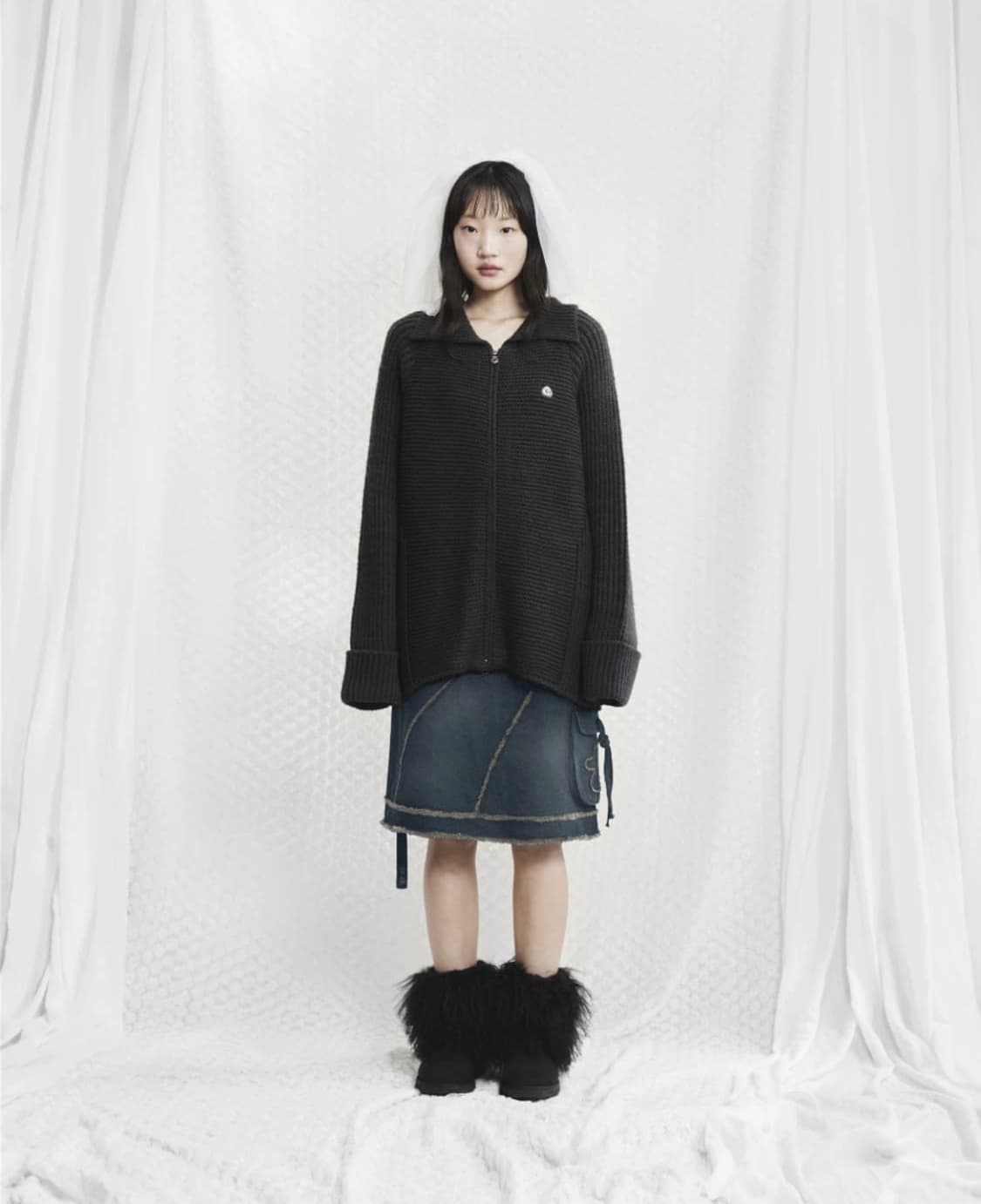 코이세이오 스마트어반유즈풀 suu세일러 니트집업 블랙 상품이미지2