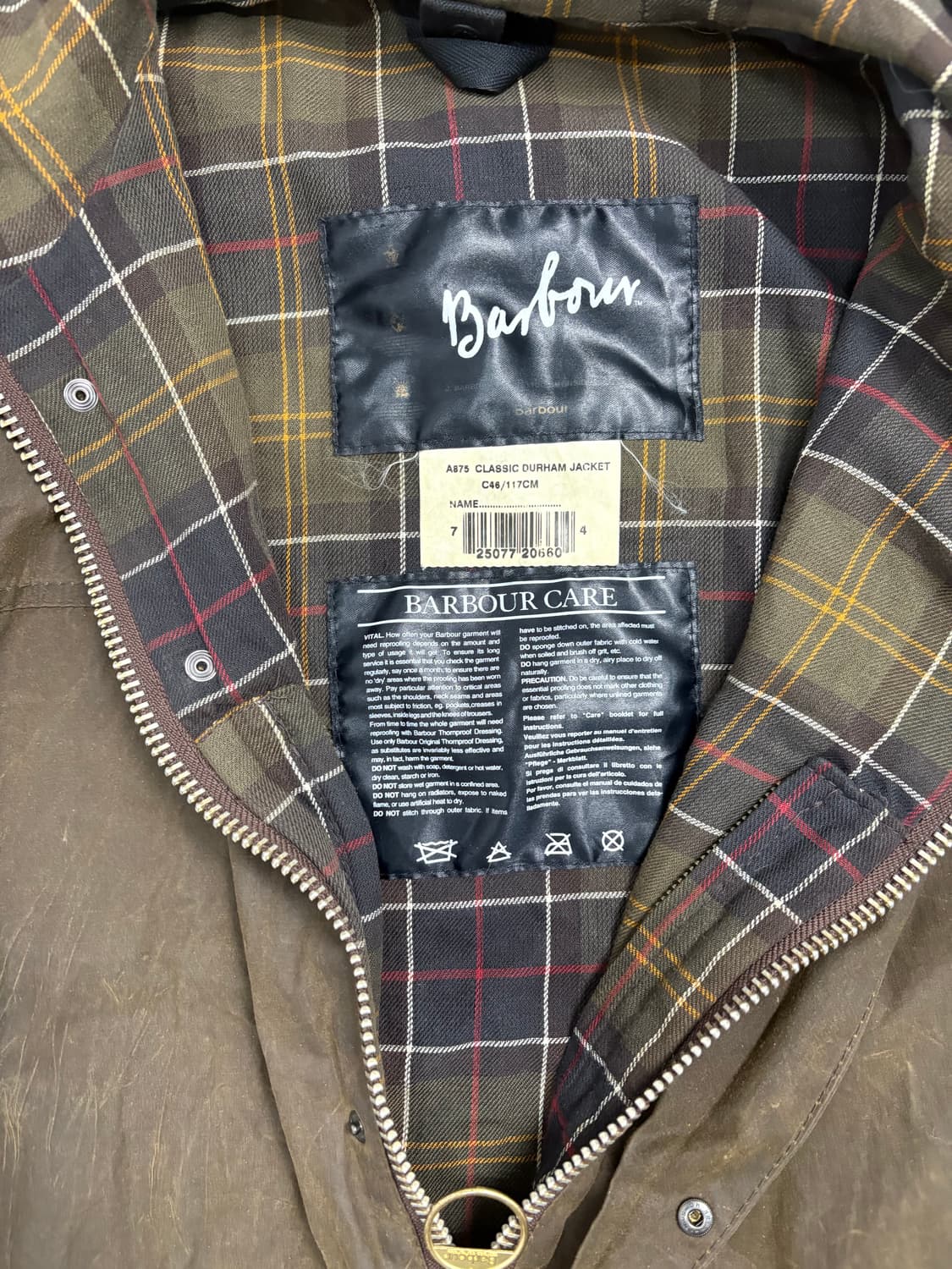 BARBOUR 클래식 자켓 올리브 상품이미지6