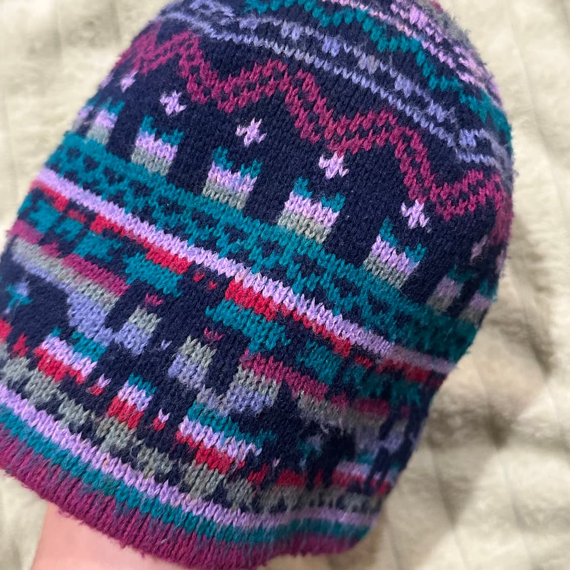 빈티지 패턴 비니 상품이미지6