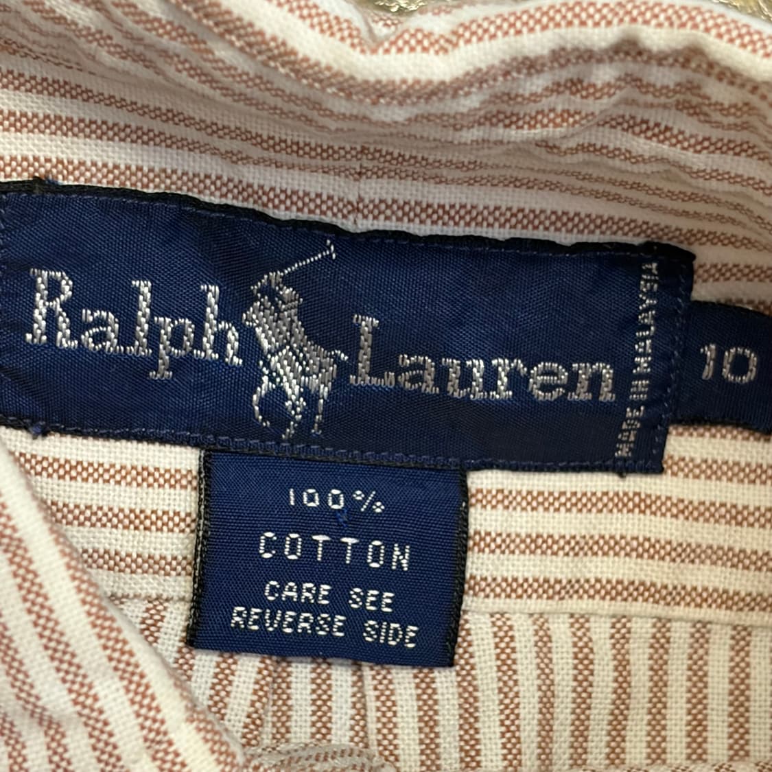 90s 미국 빈티지 폴로랄프로렌 스트라이프 옥스포드 셔츠 상품이미지5