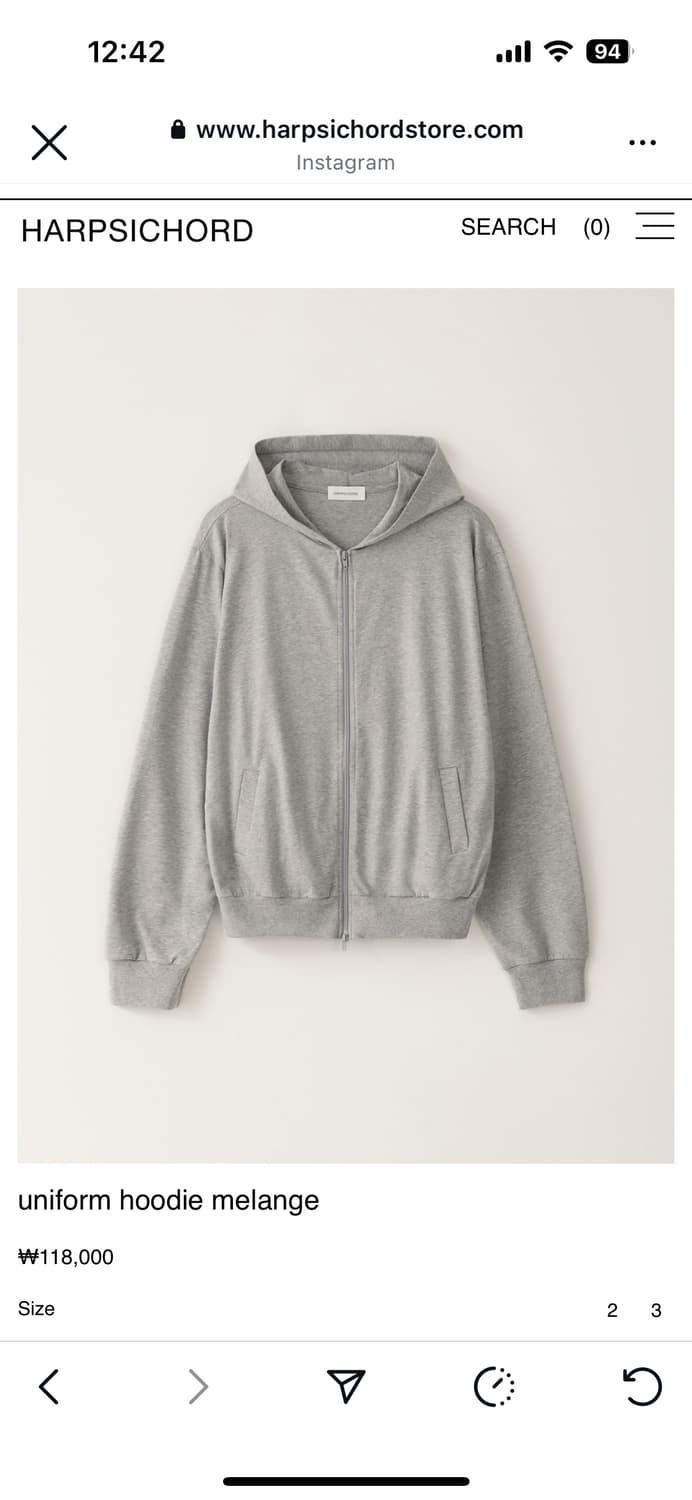 하프시코드 유니폼 후드집업 상품이미지1