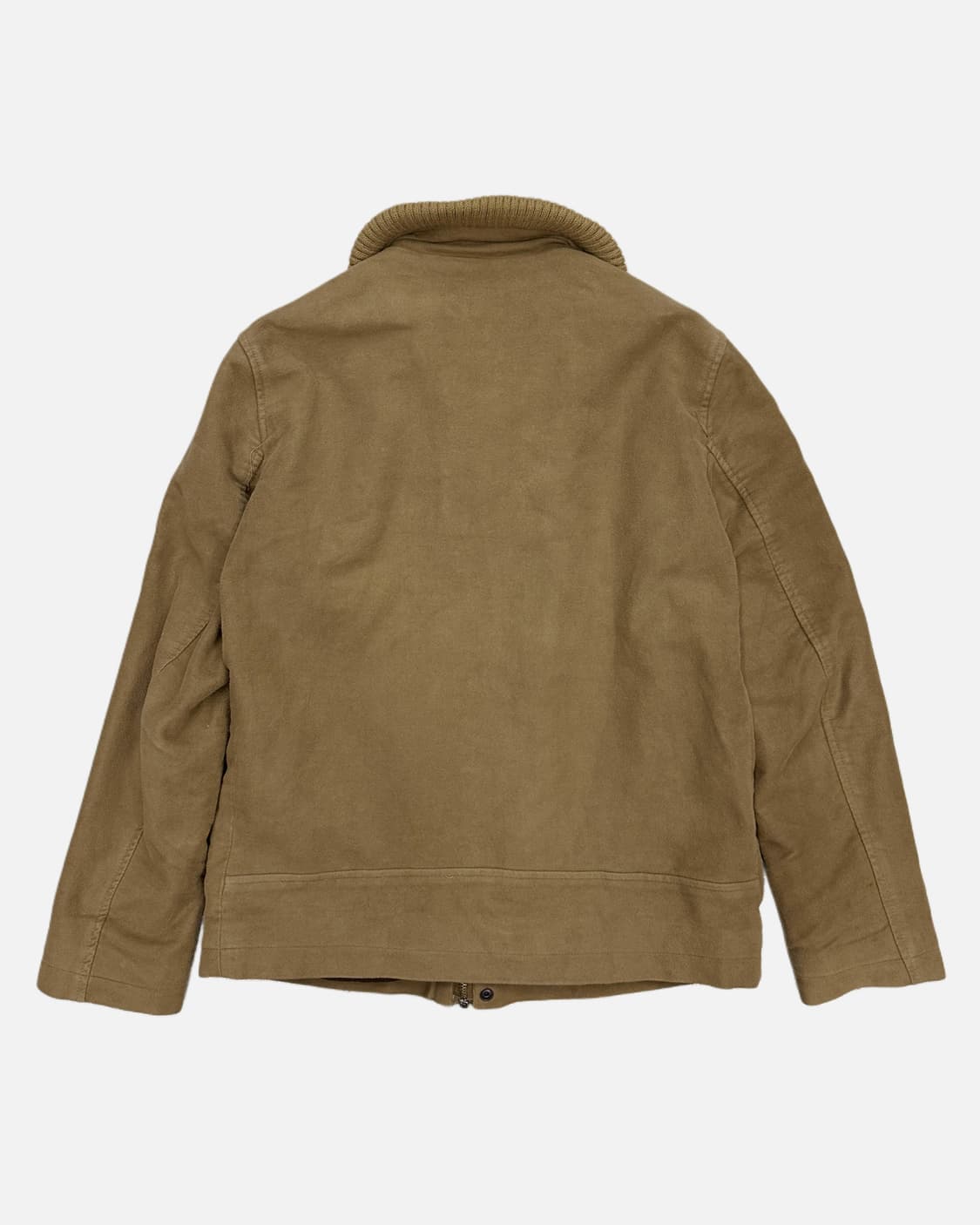 beige ribbed collar zip-up jacket 상품이미지5