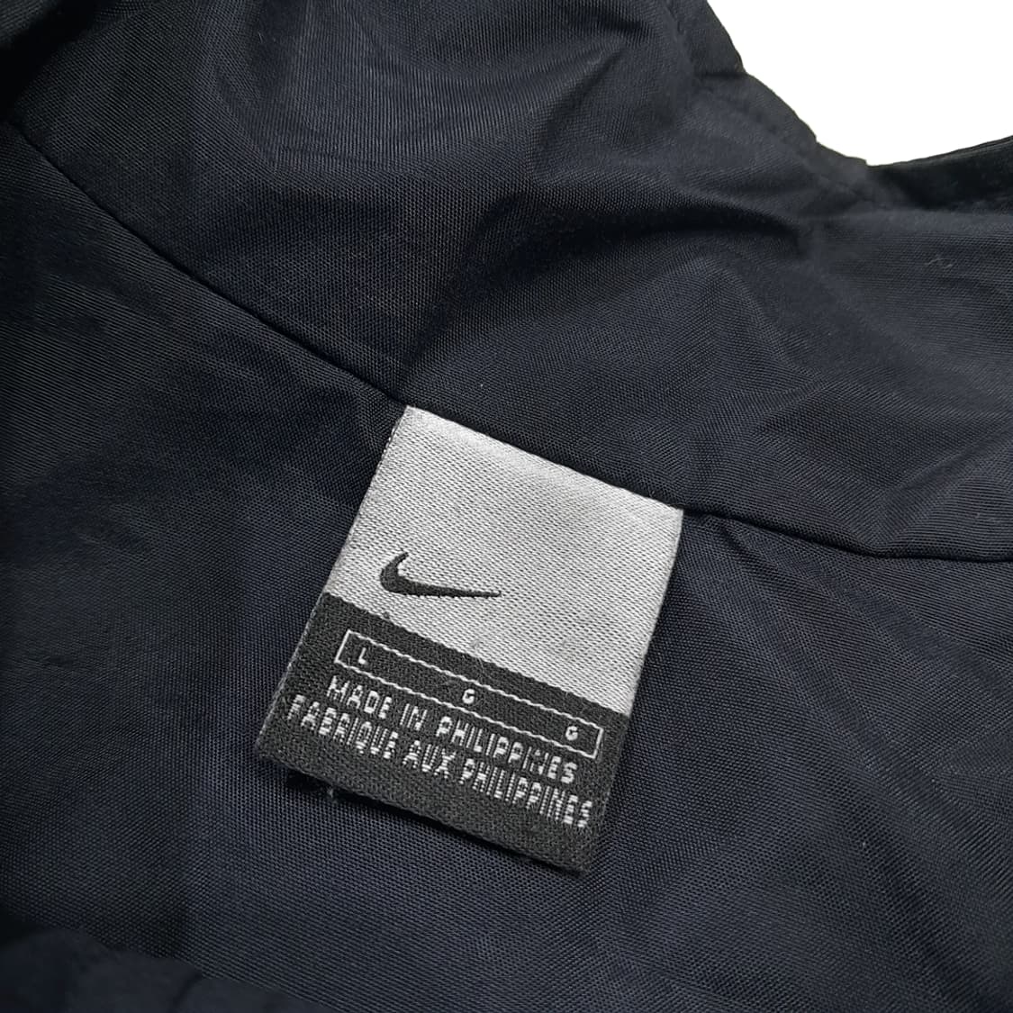 CL841 L 나이키 90s 필리핀판 빅로고 블랙 바람막이 자켓 상품이미지4