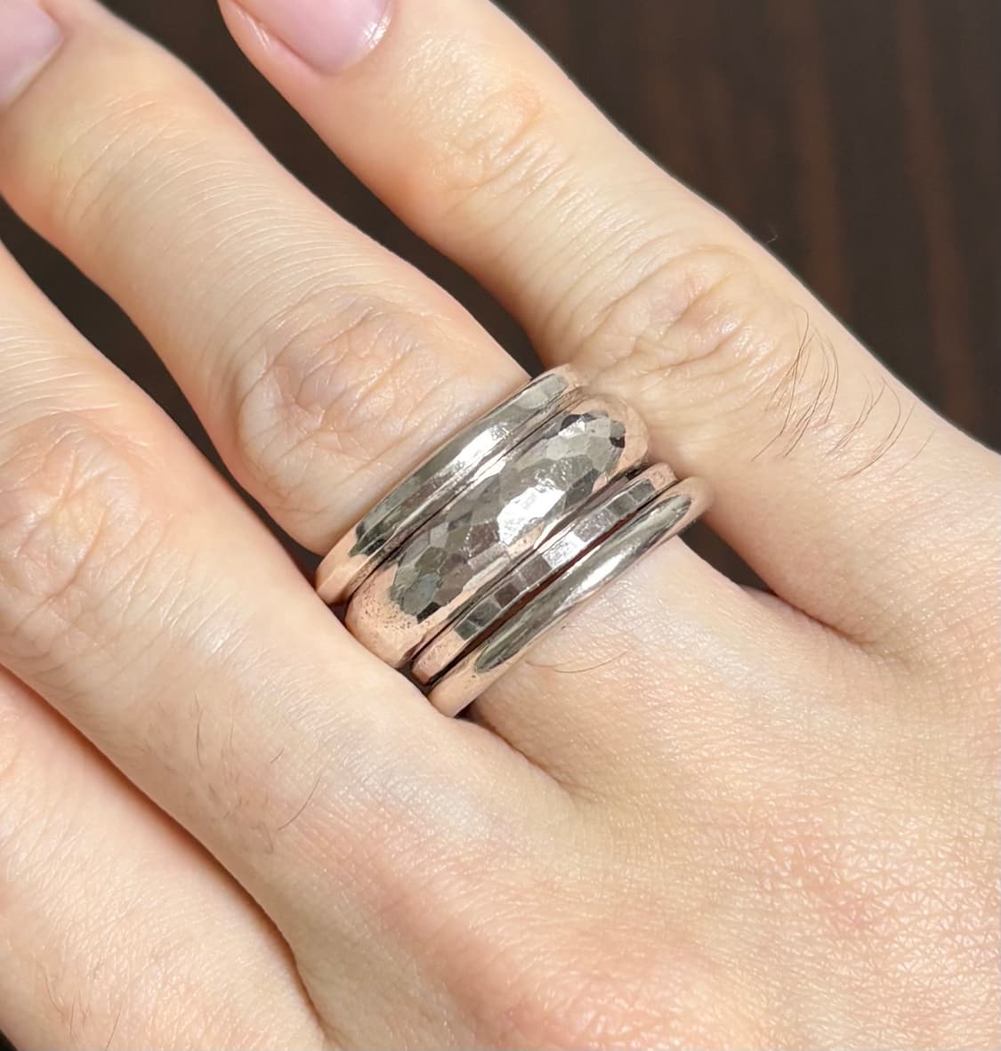 베르크슈타트 뮌헨 4 ring combination hammered 반지 상품이미지1