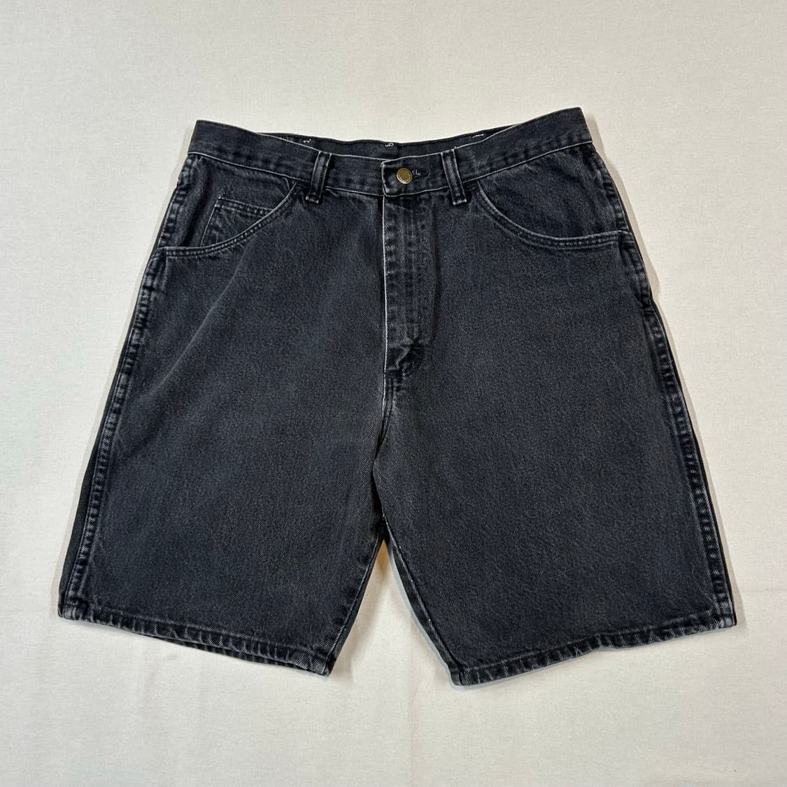 32inch) Wrangler 랭글러 흑청 데님 쇼츠 반바지 상품이미지5