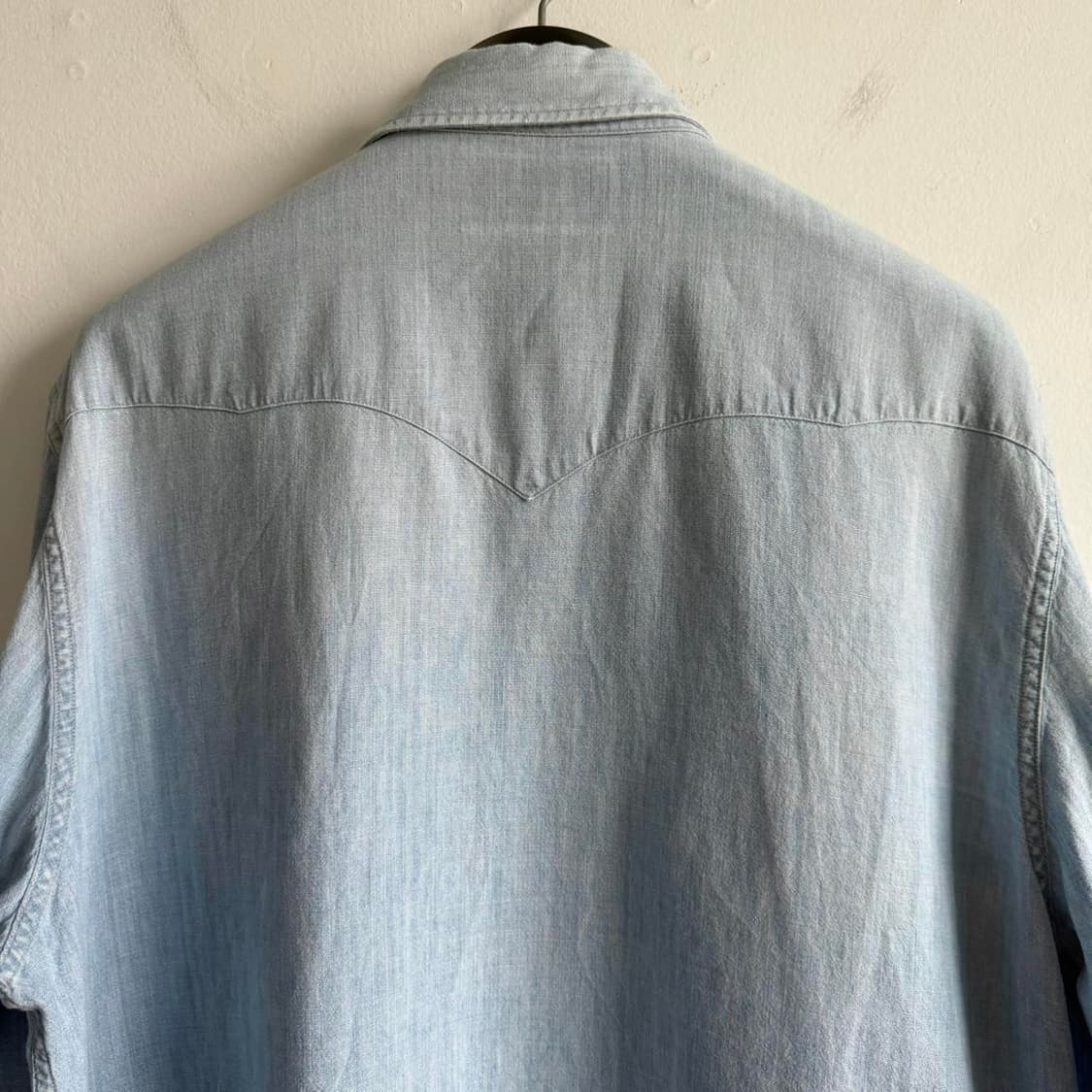 RRL 더블알엘 샴브레이 웨스턴 데님 셔츠 상품이미지8