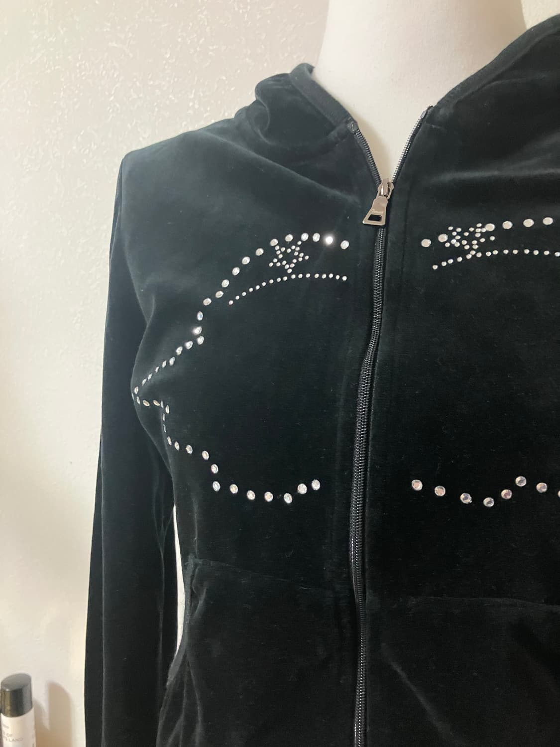 피오루치 fiorucci 벨루어 큐빅 후드집업 y2k 딱붙핏 상품이미지2