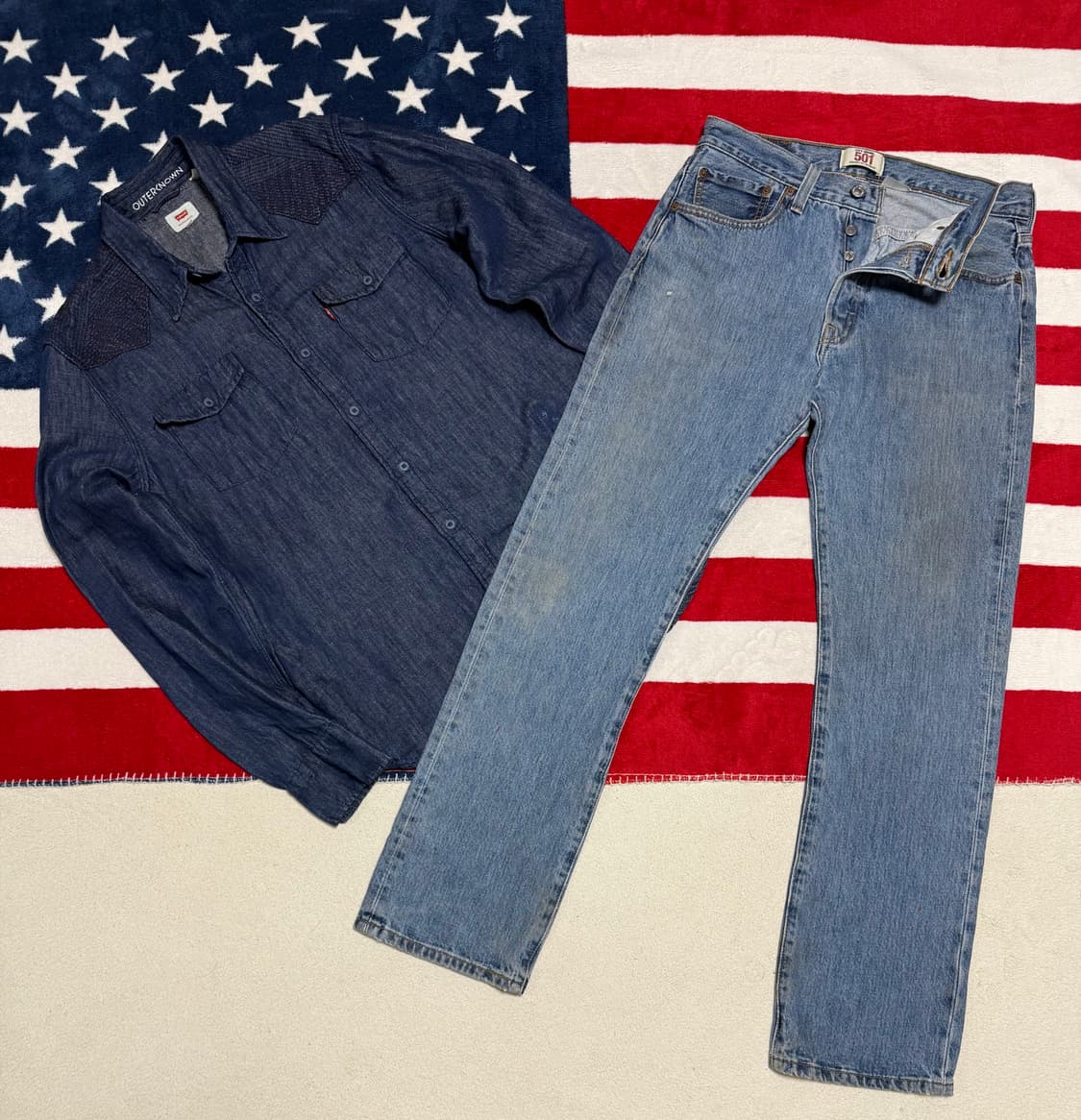 리바이스 샴브레이셔츠 Levi’s Chambray shirt 인디고빈티지 상품이미지10