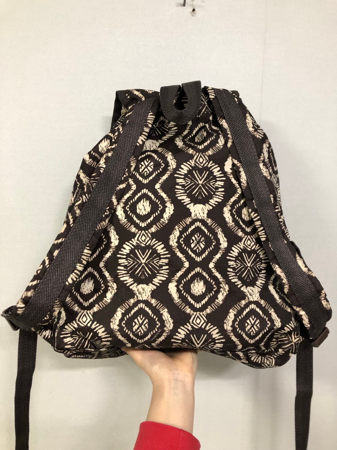 레스포삭 생활방수 에스닉패턴 복조리 백팩 배낭 _ 브라운 상품이미지5