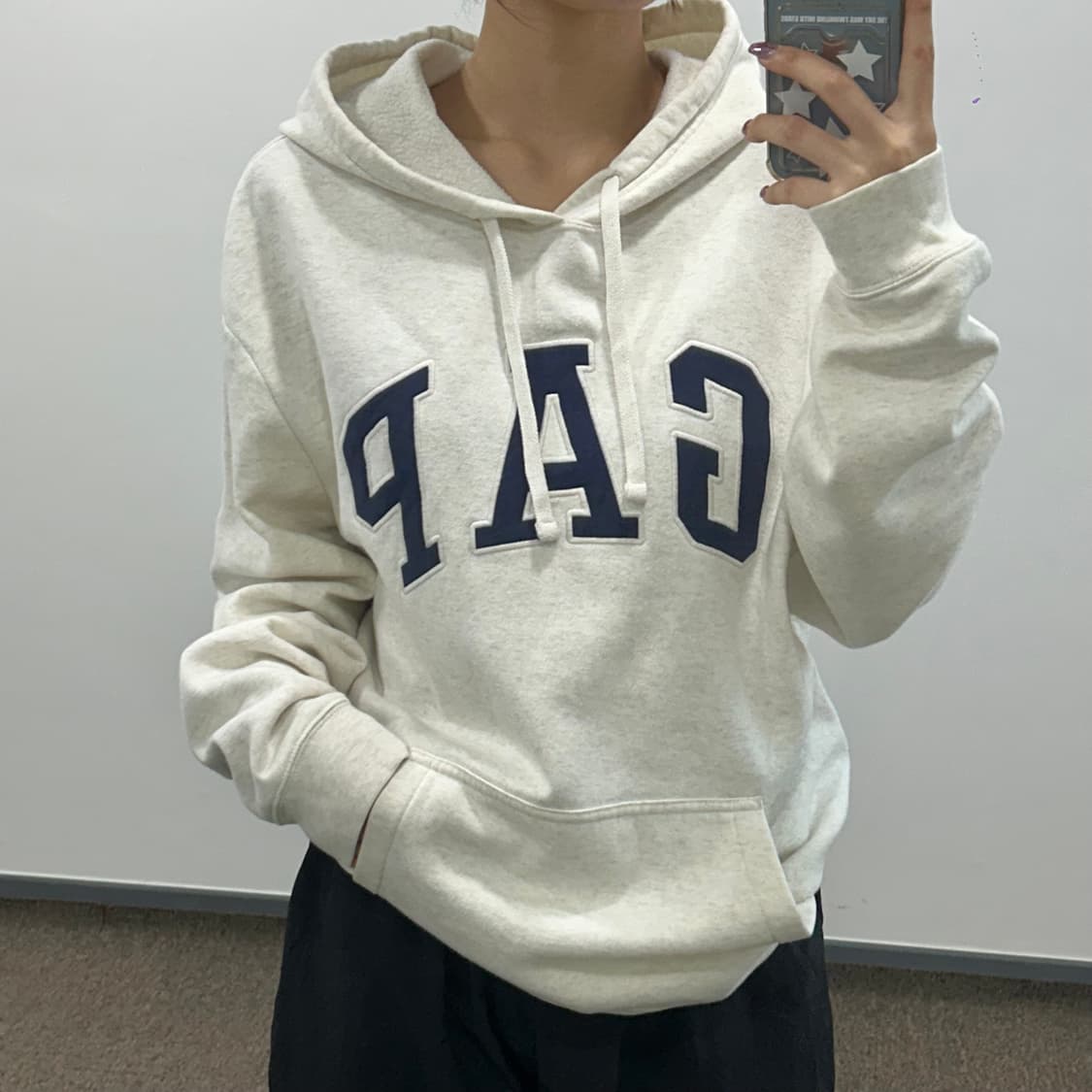 Gap 갭 오트 베이지 스펠아웃 후드티 상품이미지2