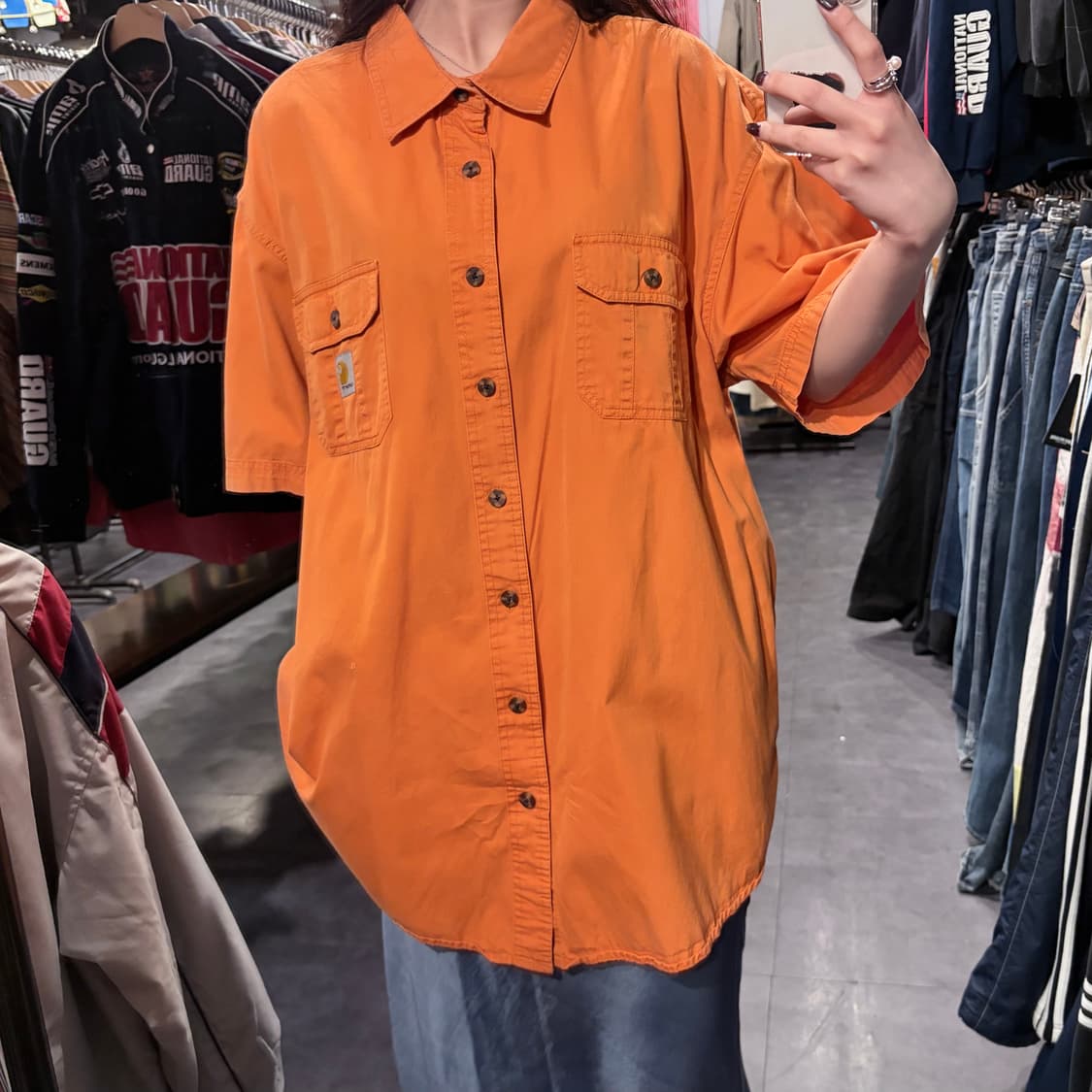 [IM] Carhartt 칼하트 반팔 셔츠 오렌지 상품이미지3