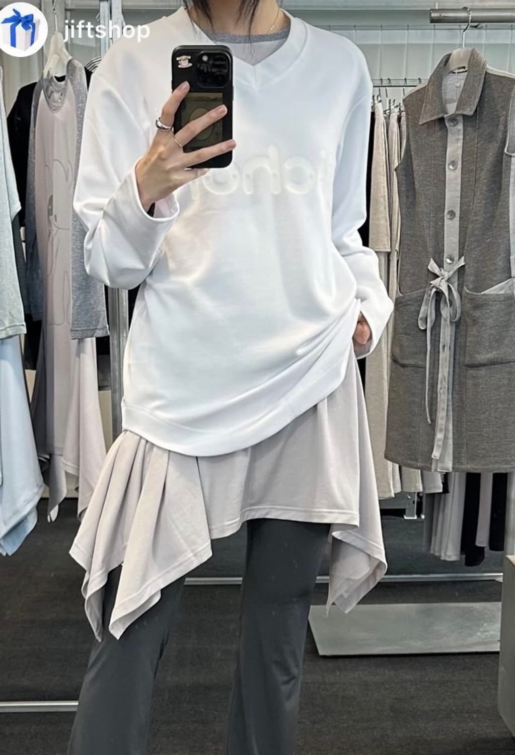 Jichoi parco 지초이 파르코 롱슬리브 화이트 상품이미지2