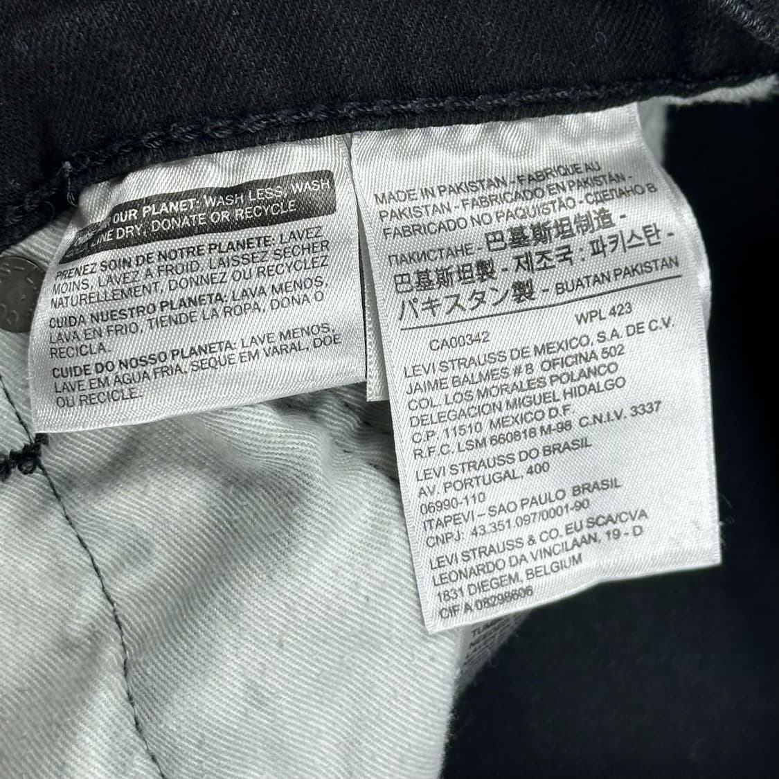 리바이스 511 오리지널 흑청 블랙진 데님 팬츠 (32인치) 상품이미지6