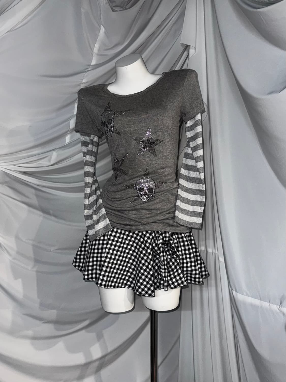 무채색 키치 데일리펑크 코디세트  상품이미지4