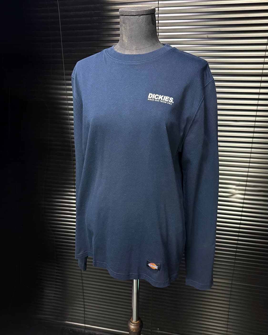 디키즈 네이비 남색 긴팔 티셔츠 롱슬리브리스 워크 코튼 면 M 95 티 상품이미지1