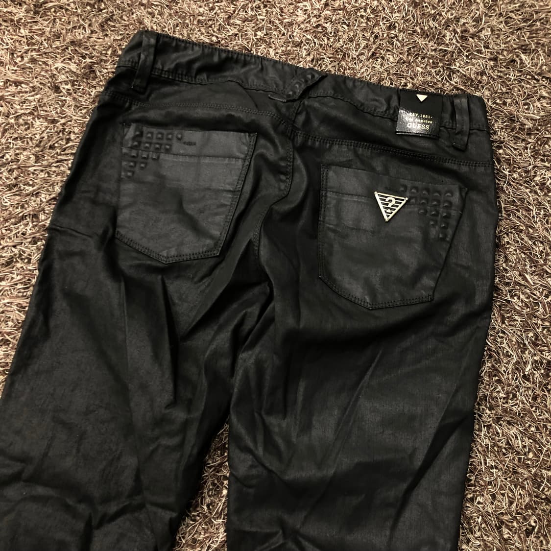 게스 블랙 코팅진 팬츠 상품이미지4