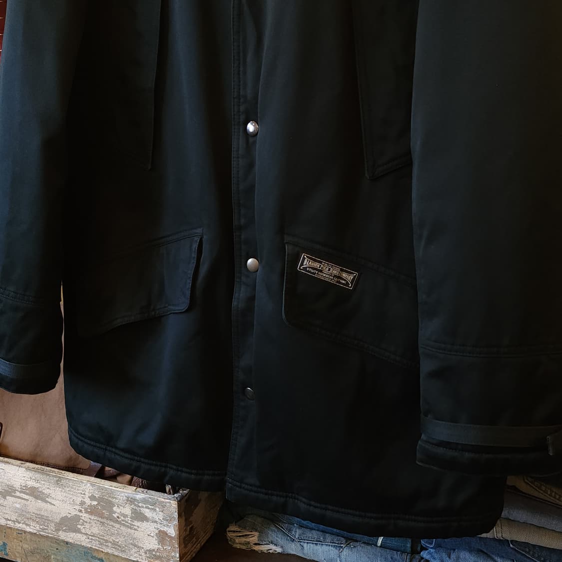 00년대 폴로 진스 컴퍼니 초고밀도 원단 미공군 B-9 밀리터리 파카 L 상품이미지5