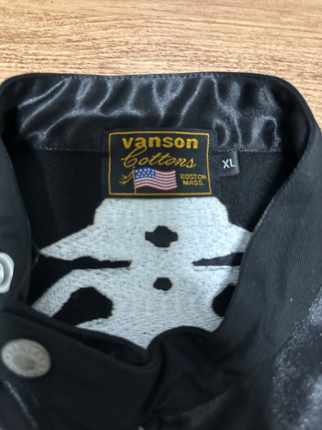 밴슨 본 라이더 자켓 블랙 화이트 XL 상품이미지2