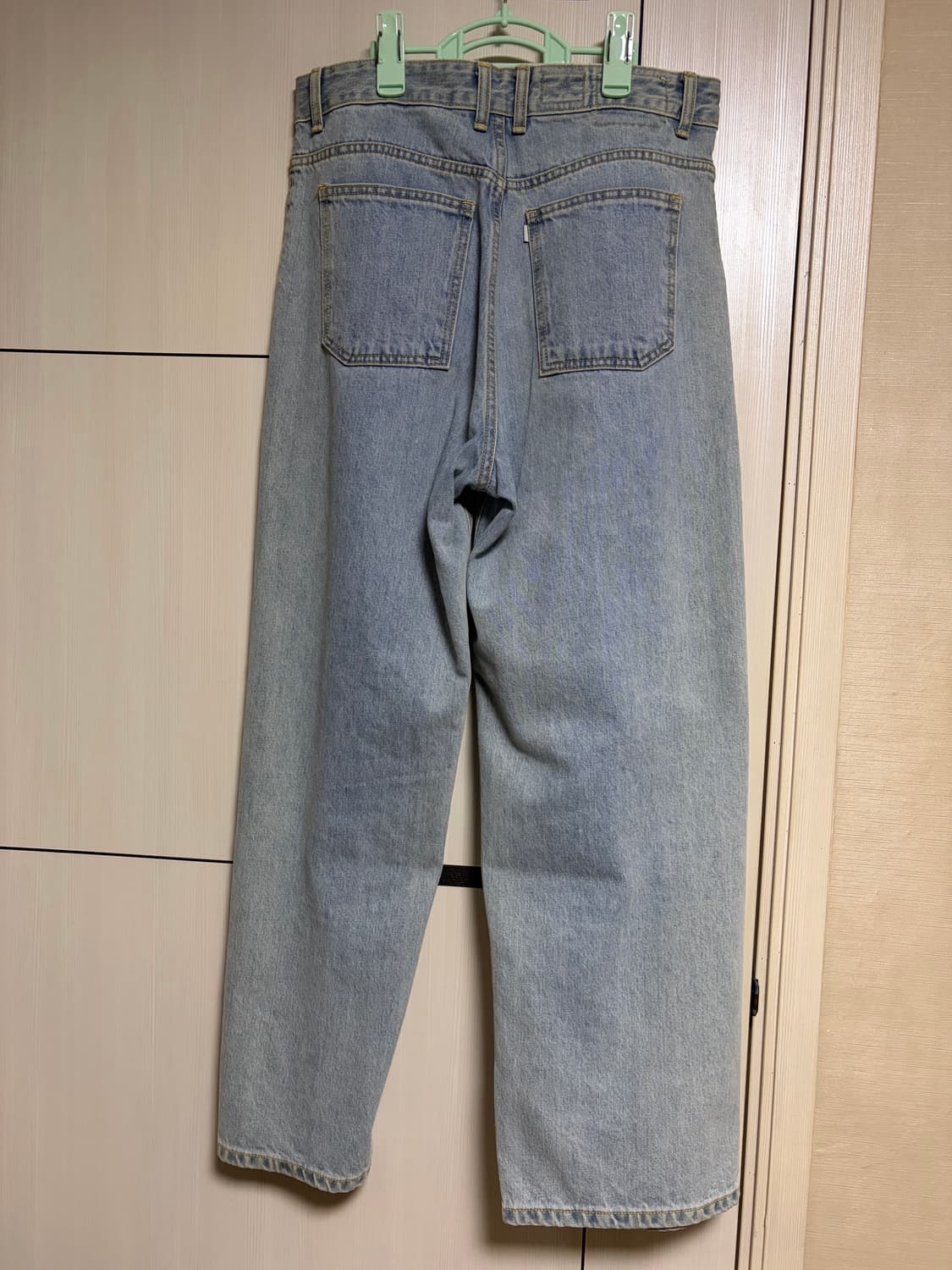 (리퍼브)유스 스트럭처 와이드 데님팬츠 라이트블루 M사이즈 판매 상품이미지2